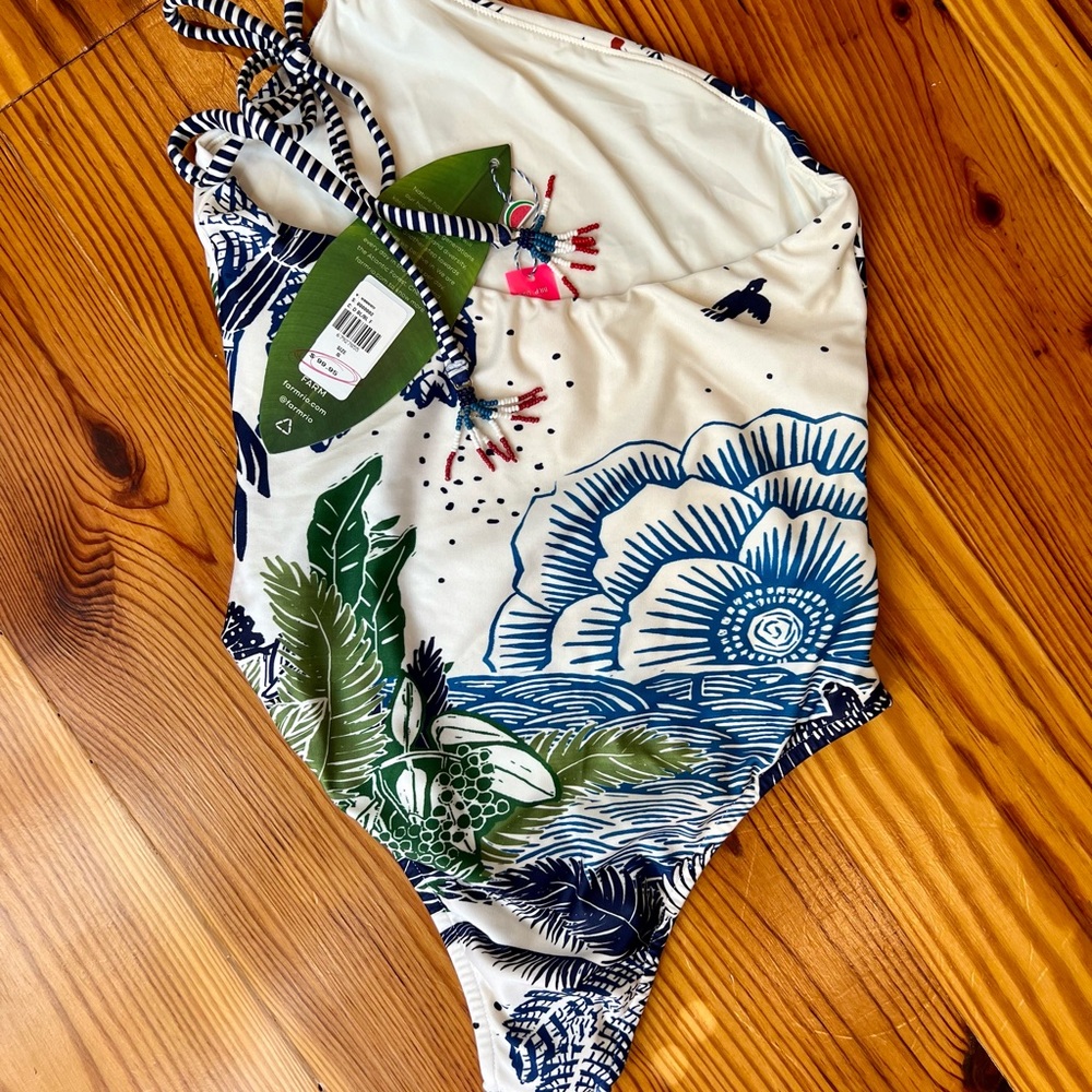 Farm Rio Graphic Rio one piece swimsuit, Farm Rio - Picture 6 of 9